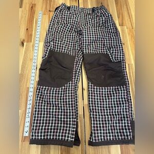 Lands' End Men's Plaid Pants - Black and Pink